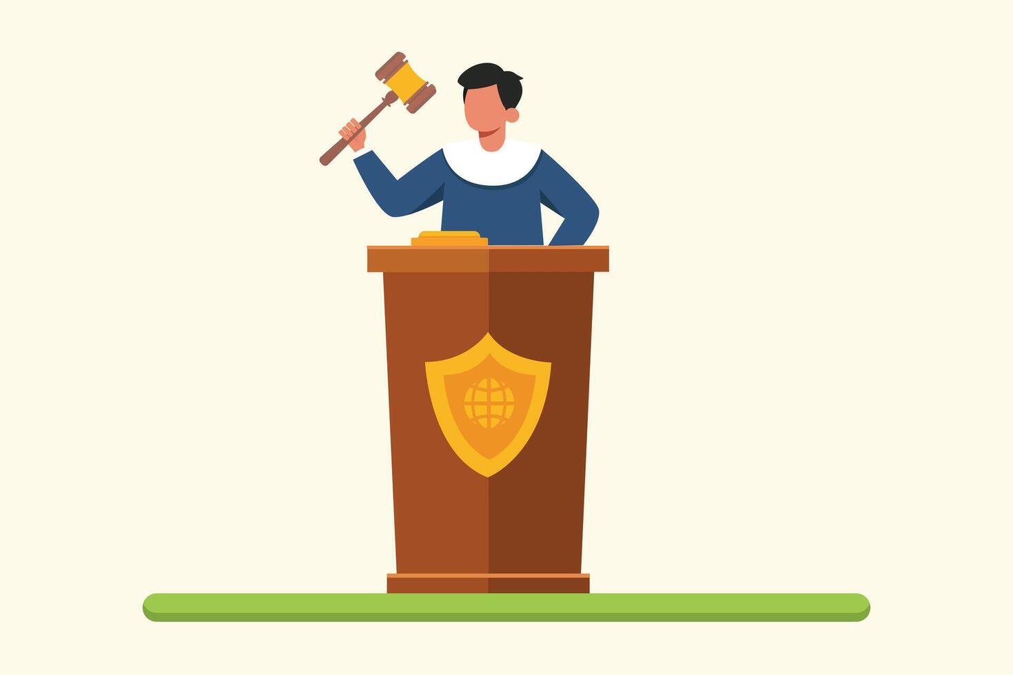 Law Concept. Colored flat illustration isolated. vector