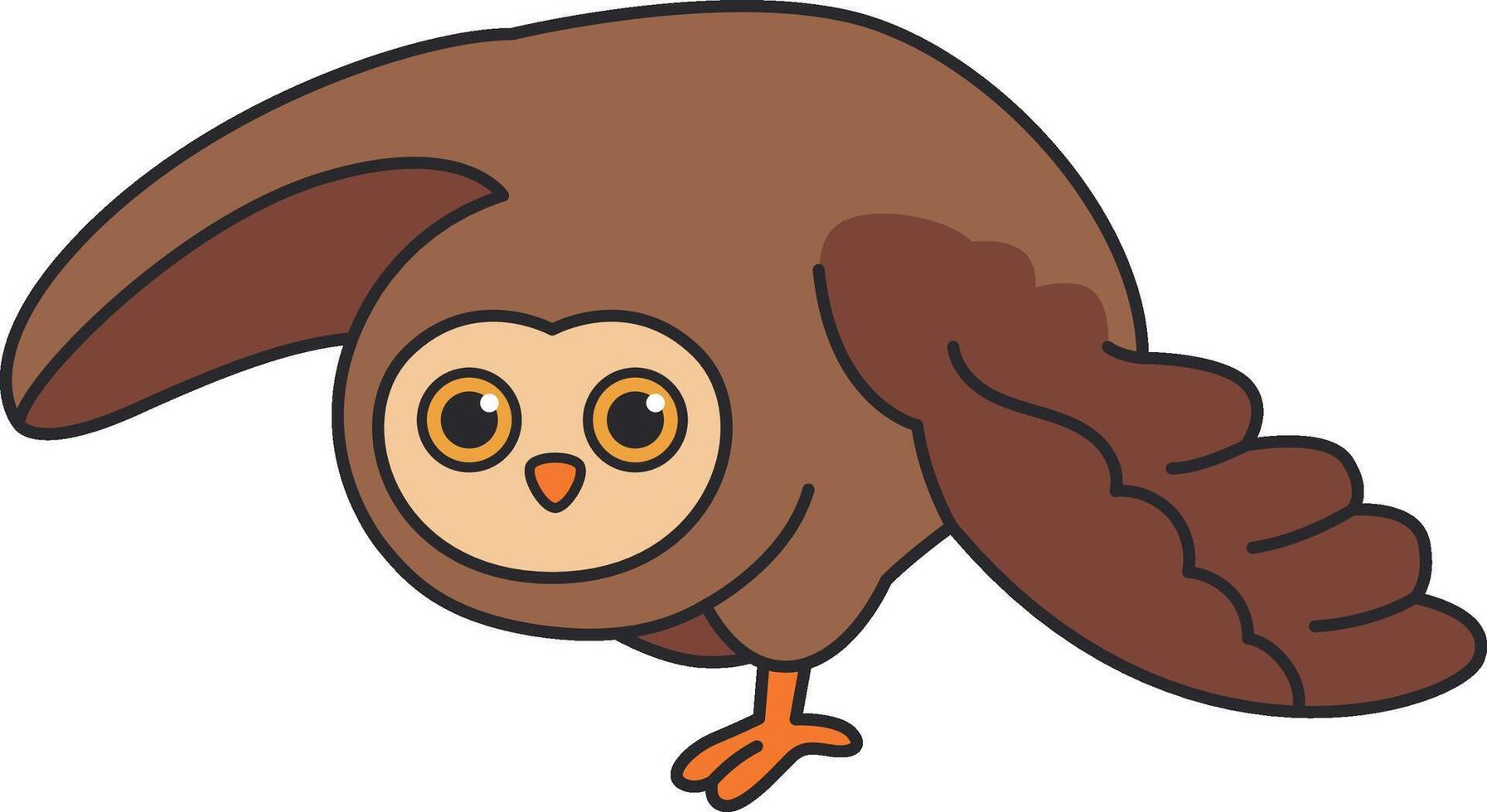 Cute owl illustration vector