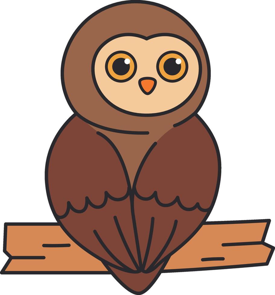 Cute owl illustration vector