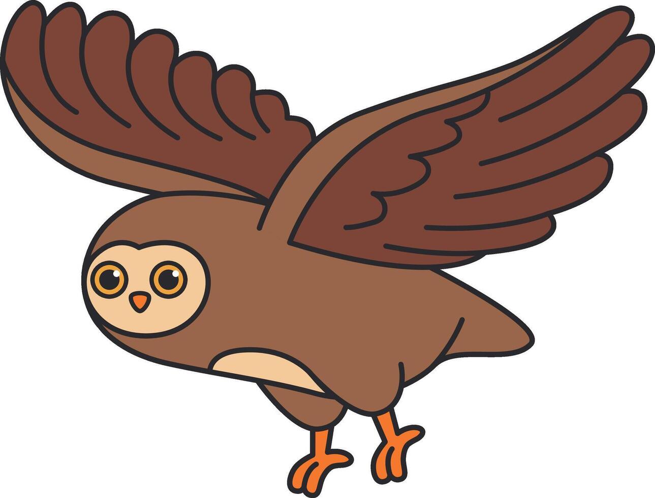 Cute owl illustration vector