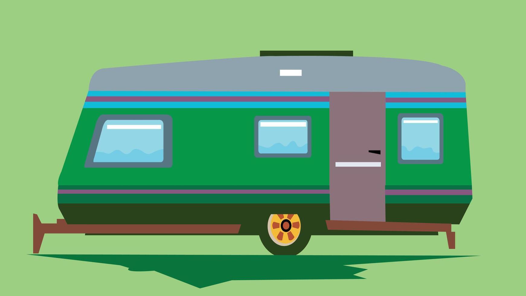 Camp site location with tents icons illustration vector