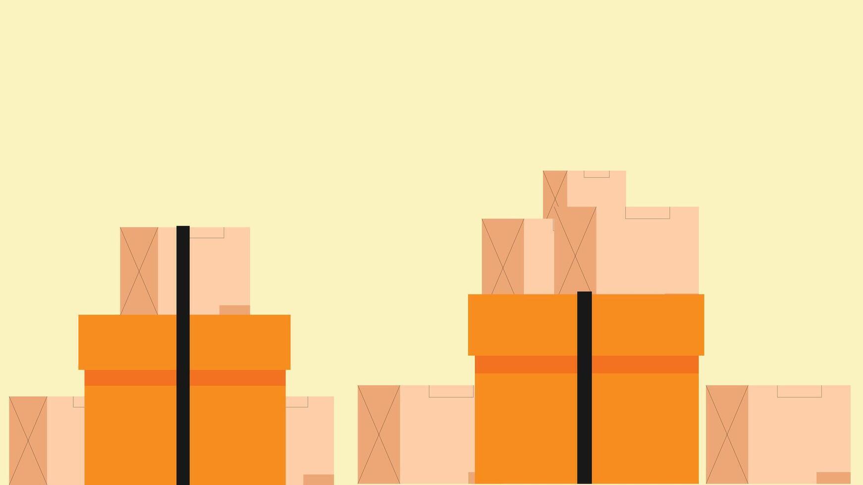 Logistics packages storage and delivery concept illustration vector