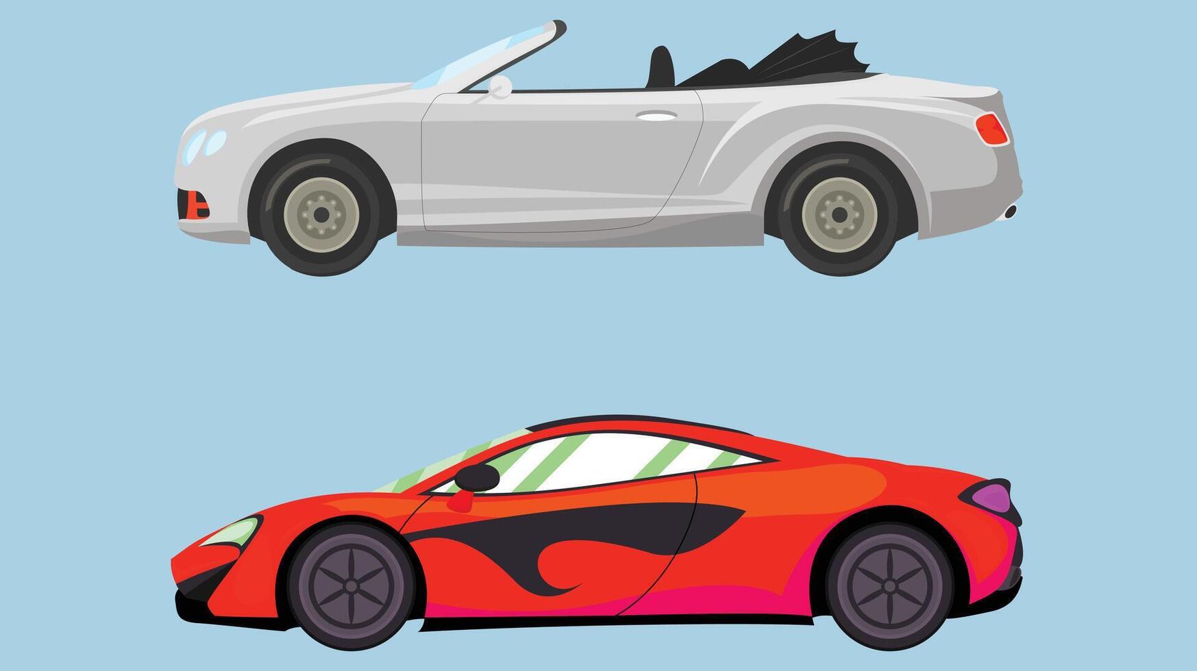Types of transportation inside city streets flat illustration vector