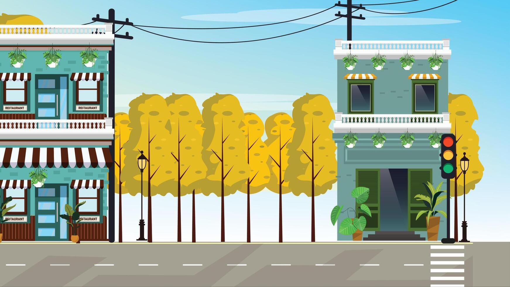 Urban city building houses isolated illustration vector