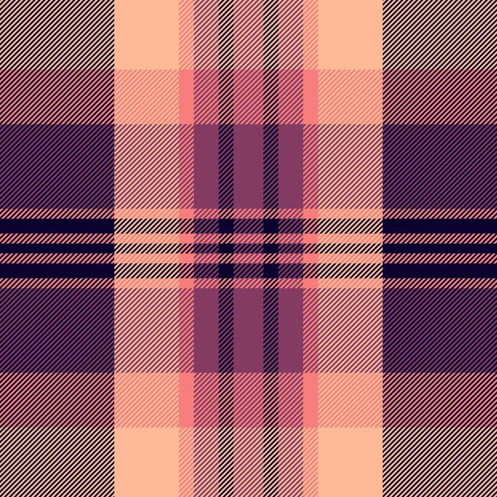 Tartan seamless pattern of fabric check with a plaid textile background texture. vector