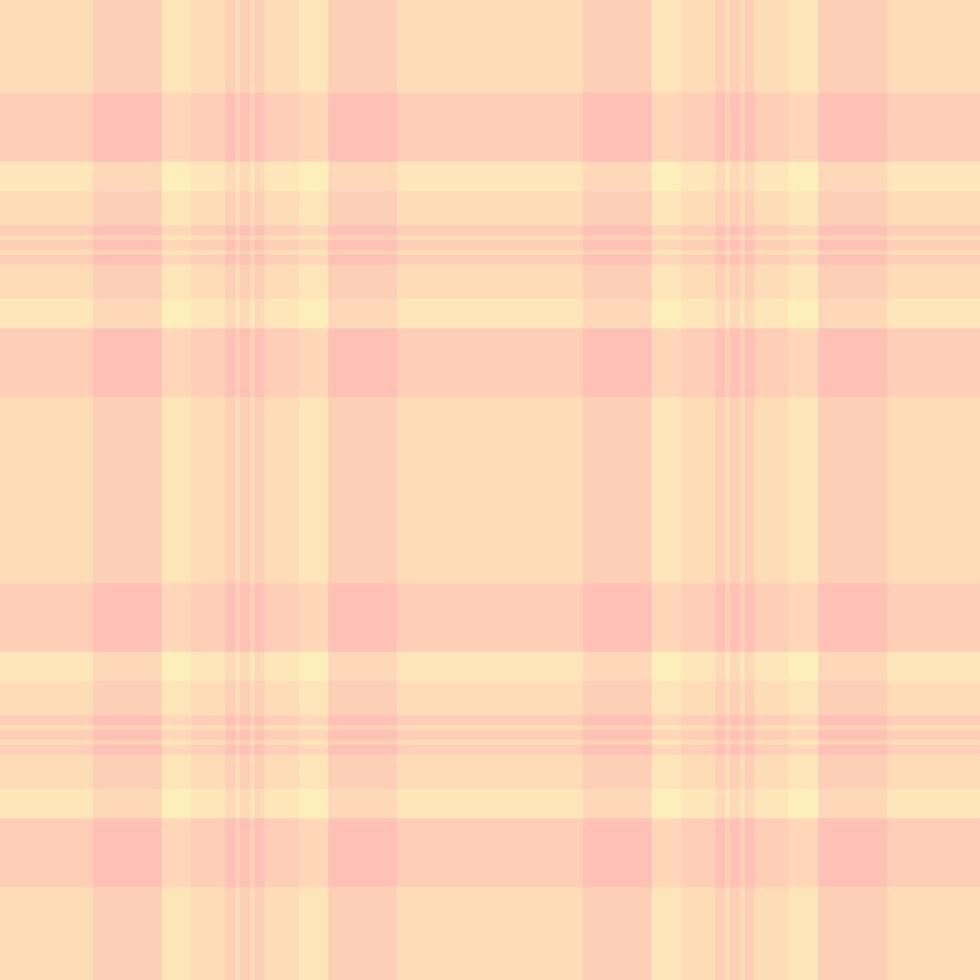 Plaid seamless fabric of texture tartan with a textile pattern check background. vector