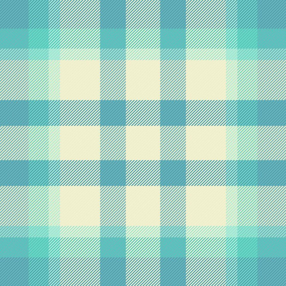 London tartan plaid seamless, sheet textile texture pattern. Sensual background check fabric in light and cyan colors. vector