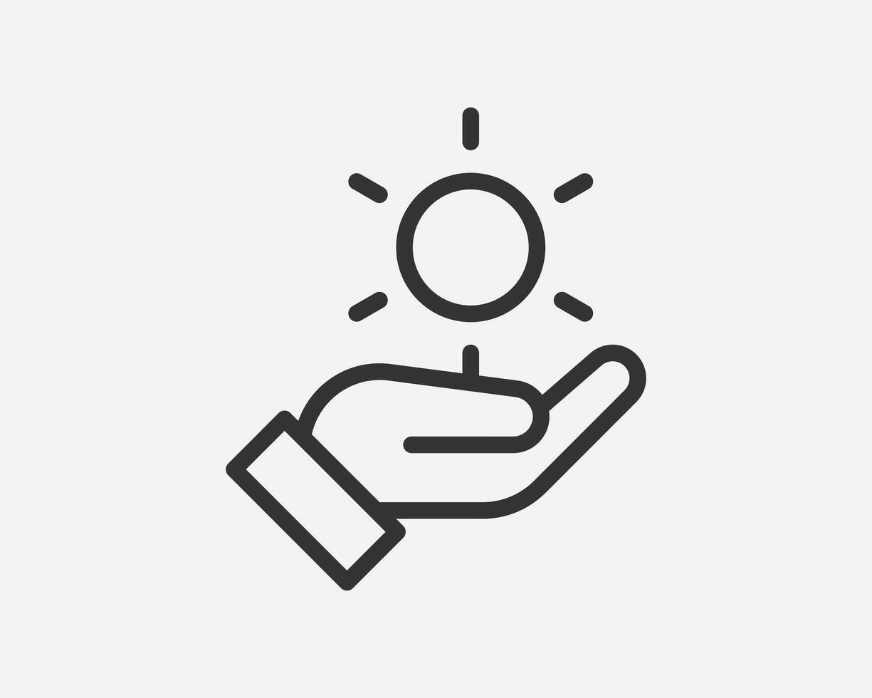 Light dimmer icon line trendy design. Electricity lamp saving energy sign. Black and white flat style. vector