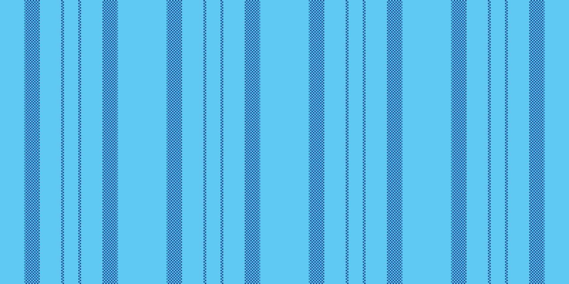 Sparse seamless background texture, christmas ornament pattern stripe. Attire lines fabric textile vertical in cyan and blue colors. vector