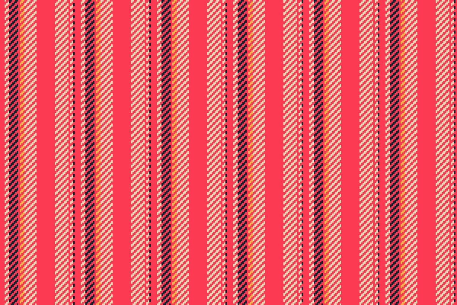 Indian textile seamless, duvet pattern stripe background. Tough fabric lines texture vertical in red and light colors. vector