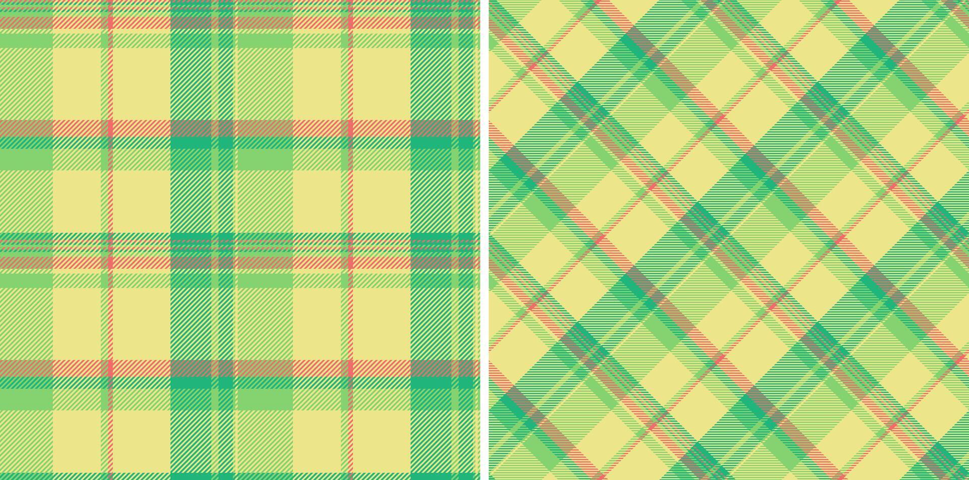 Textile seamless texture of pattern tartan plaid with a check fabric background. Set in rainbow colors for luxury modern curtain designs living room. vector