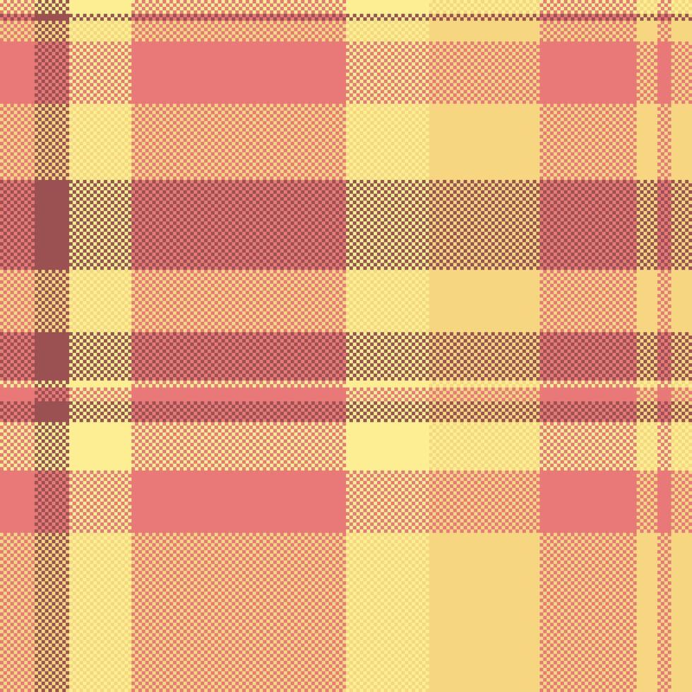 Fabric plaid tartan of texture pattern textile with a background check seamless . vector