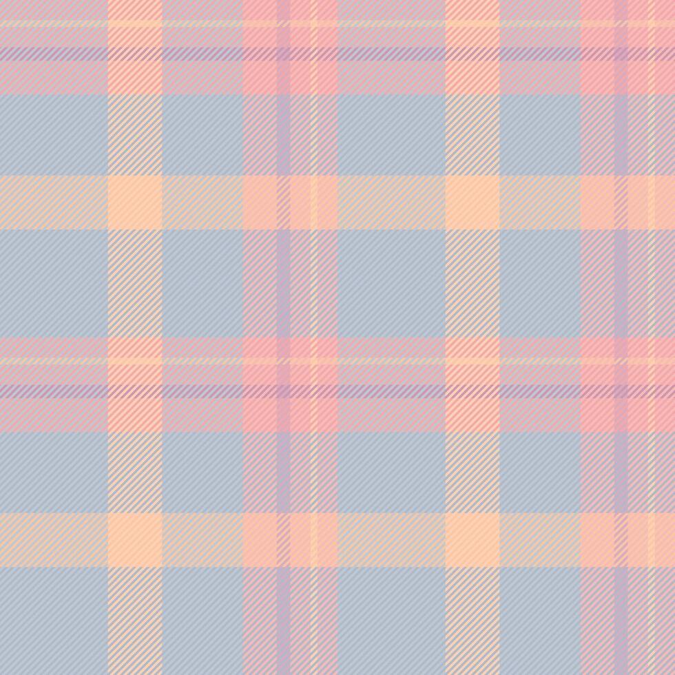 Seamless check texture of background fabric plaid with a pattern textile tartan. vector