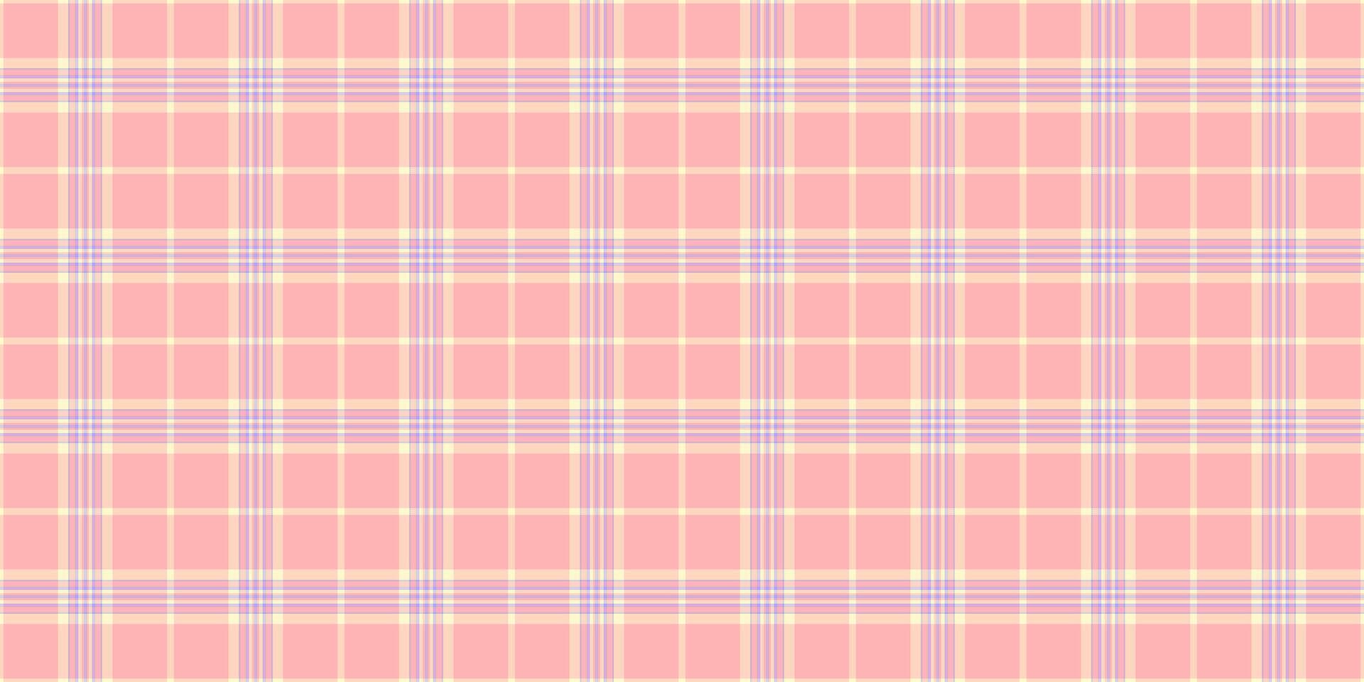 Individuality check fabric pattern, production seamless plaid tartan. Infinity textile background texture in light and lemon chiffon colors. vector