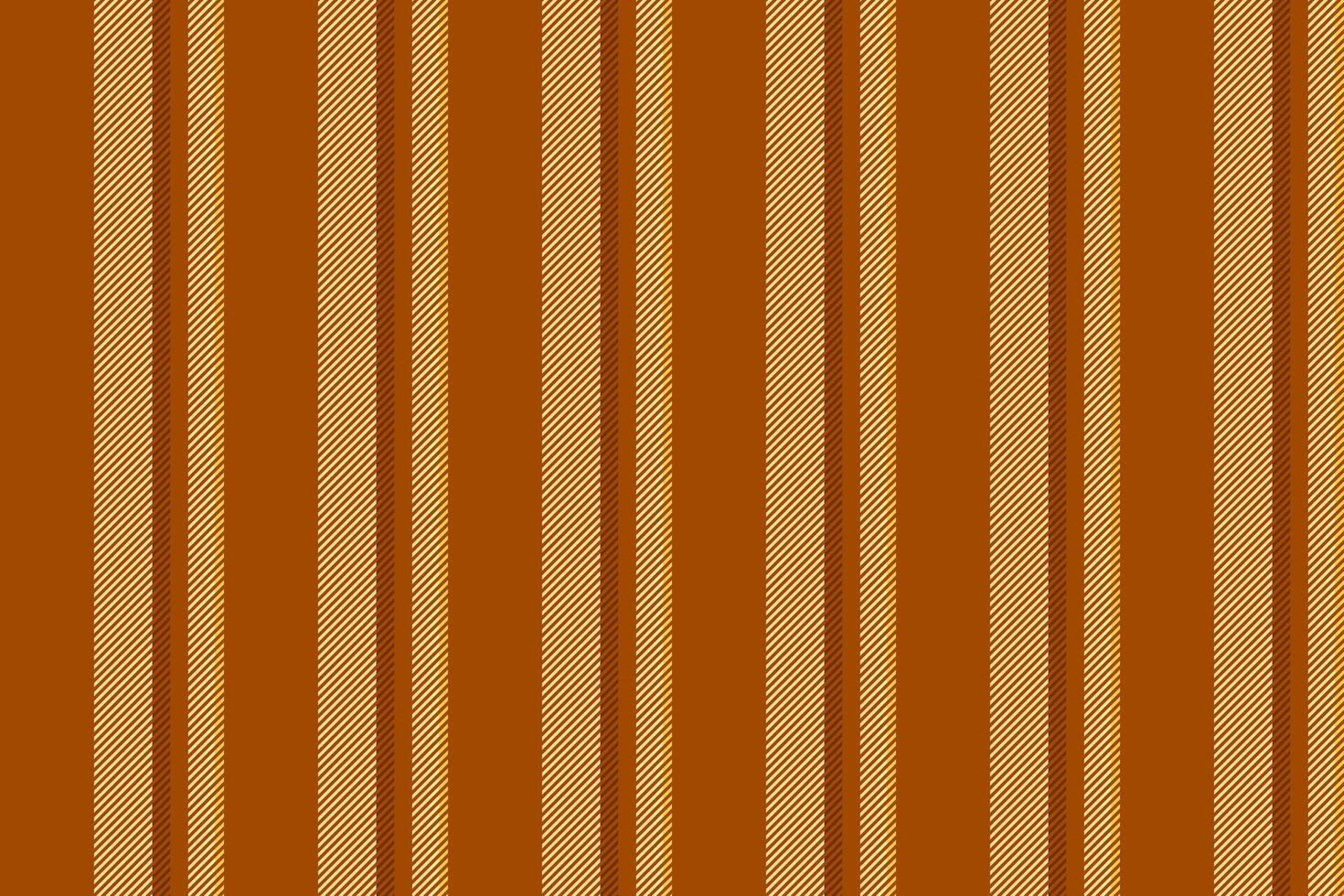 Down textile stripe fabric, gentle vertical pattern . Complexity texture background seamless lines in orange and amber colors. vector