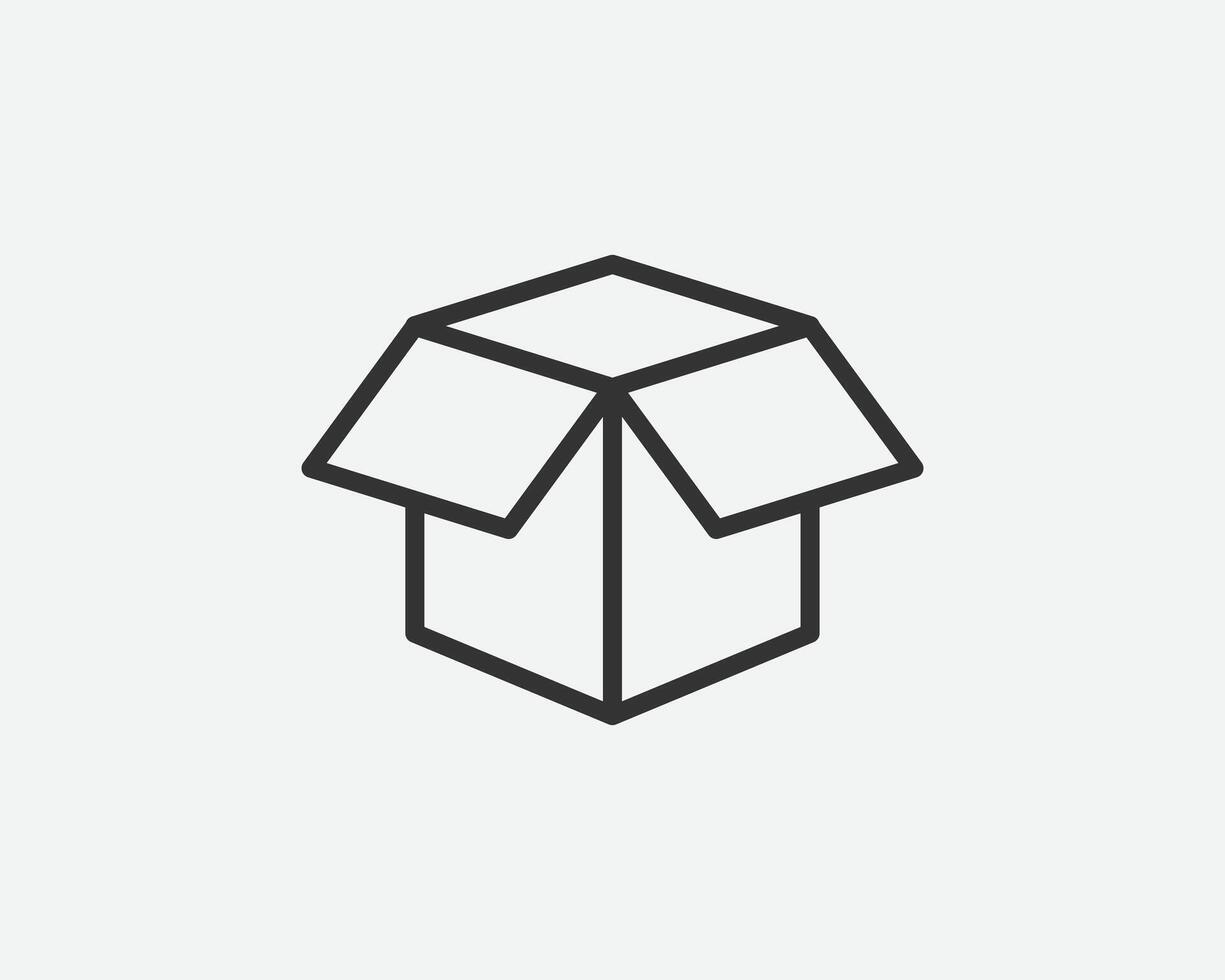 Delivery packaging icon. Cargo cardboard box icons. Carton package sign from line geometric shapes. vector