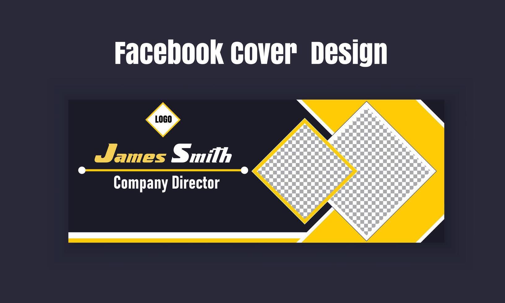 Corporate business Facebook cover template design vector