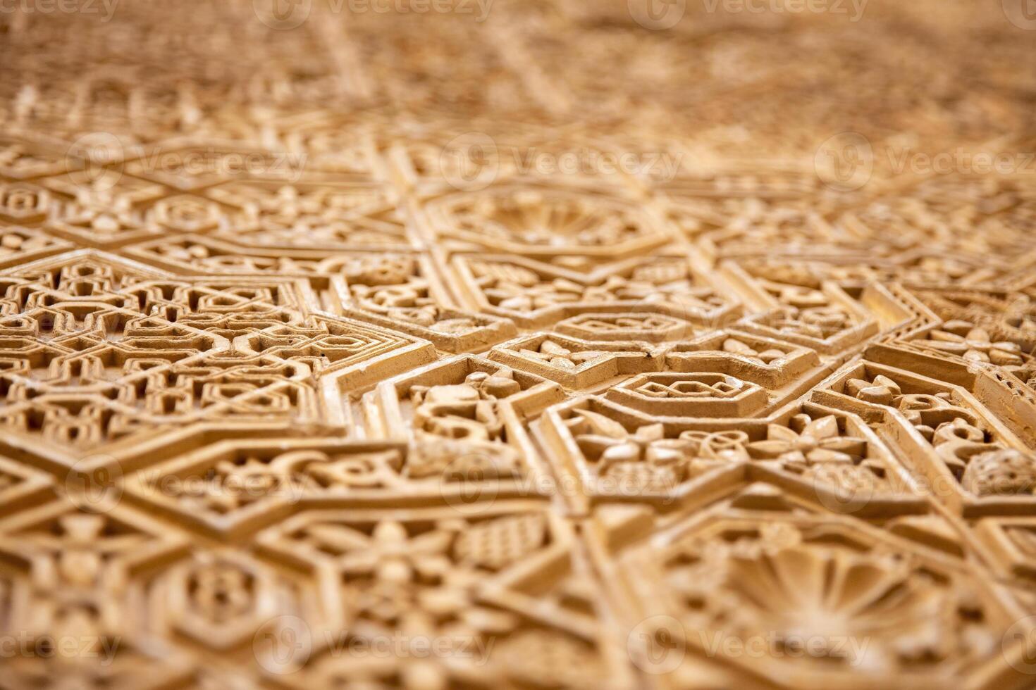 Intricate Geometric Patterns in the Alhambra Palace, Granada, Spain photo