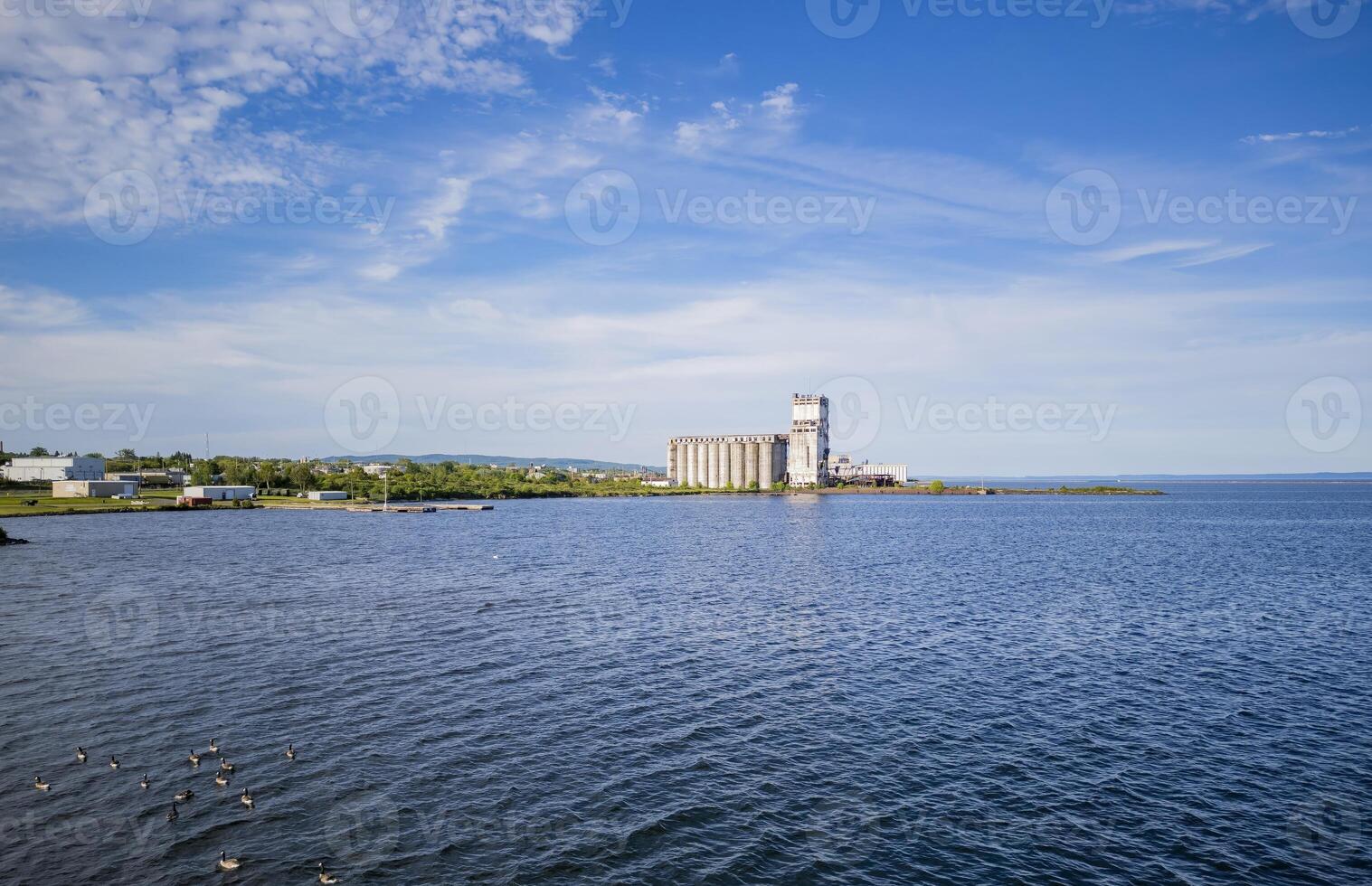 A View of a Large Grain Elevator in Marina Park, Thunder Bay, Ontario, Canada photo