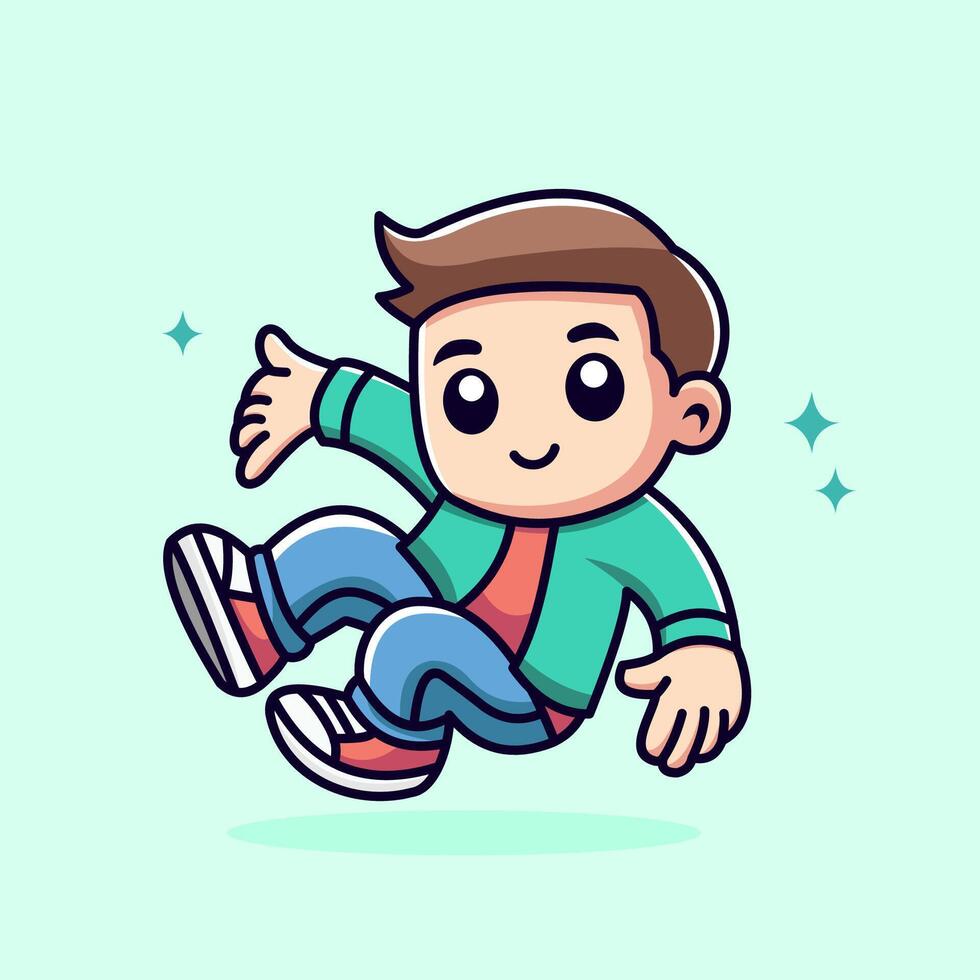 Break dance mascot 's road to the Paris Olympics vector