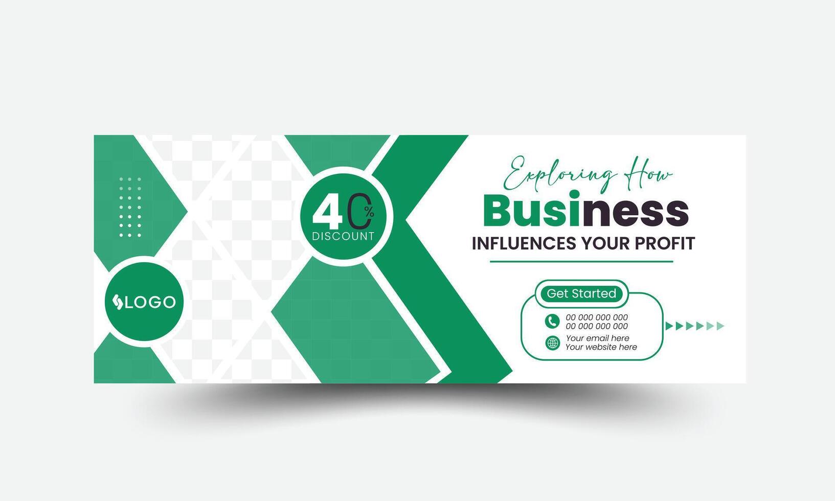 Modern digital marketing social media cover web banner template header or cover photo design expert in green color vector