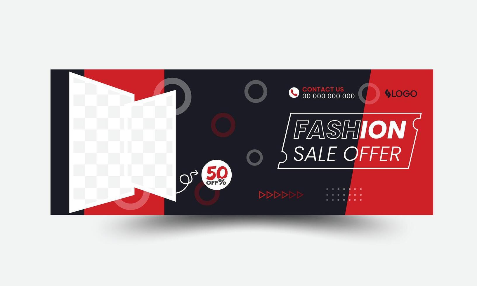Black Friday timeline cover weekend sale social media banner and web banner design vector
