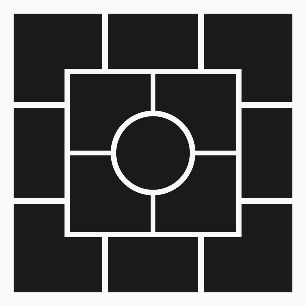 Blank Square Photo Frame Collage Template Layout vector