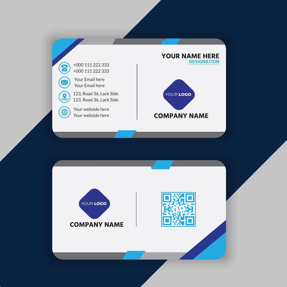Free Business card design for buisness and private vector