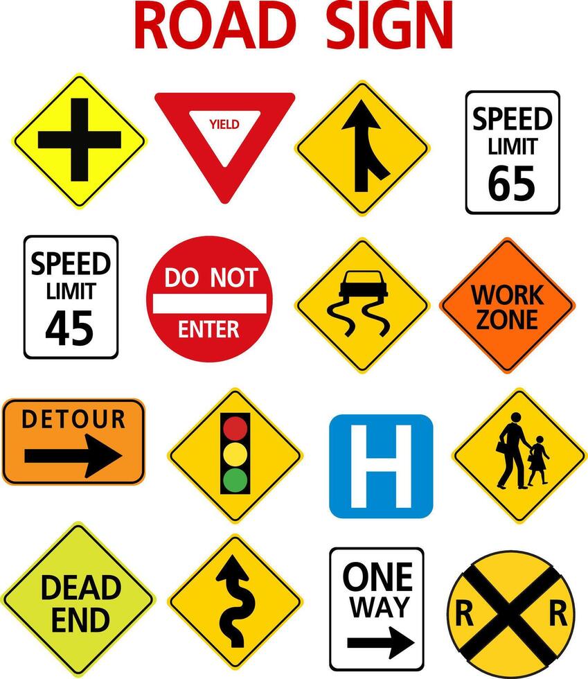 road sign element design for templates. vector