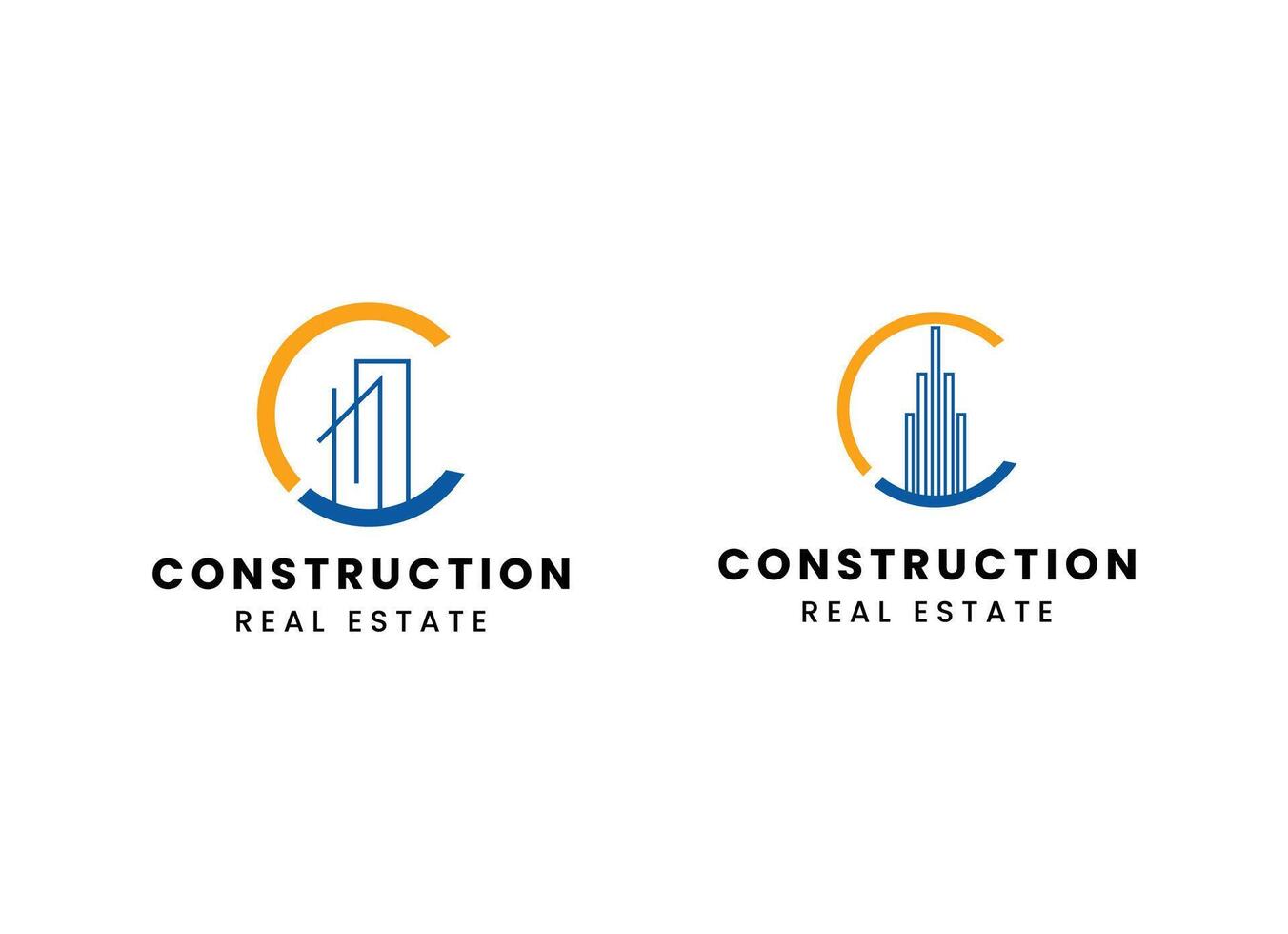 Building Construction Logo Template. Crane Concept Isolated Logo vector