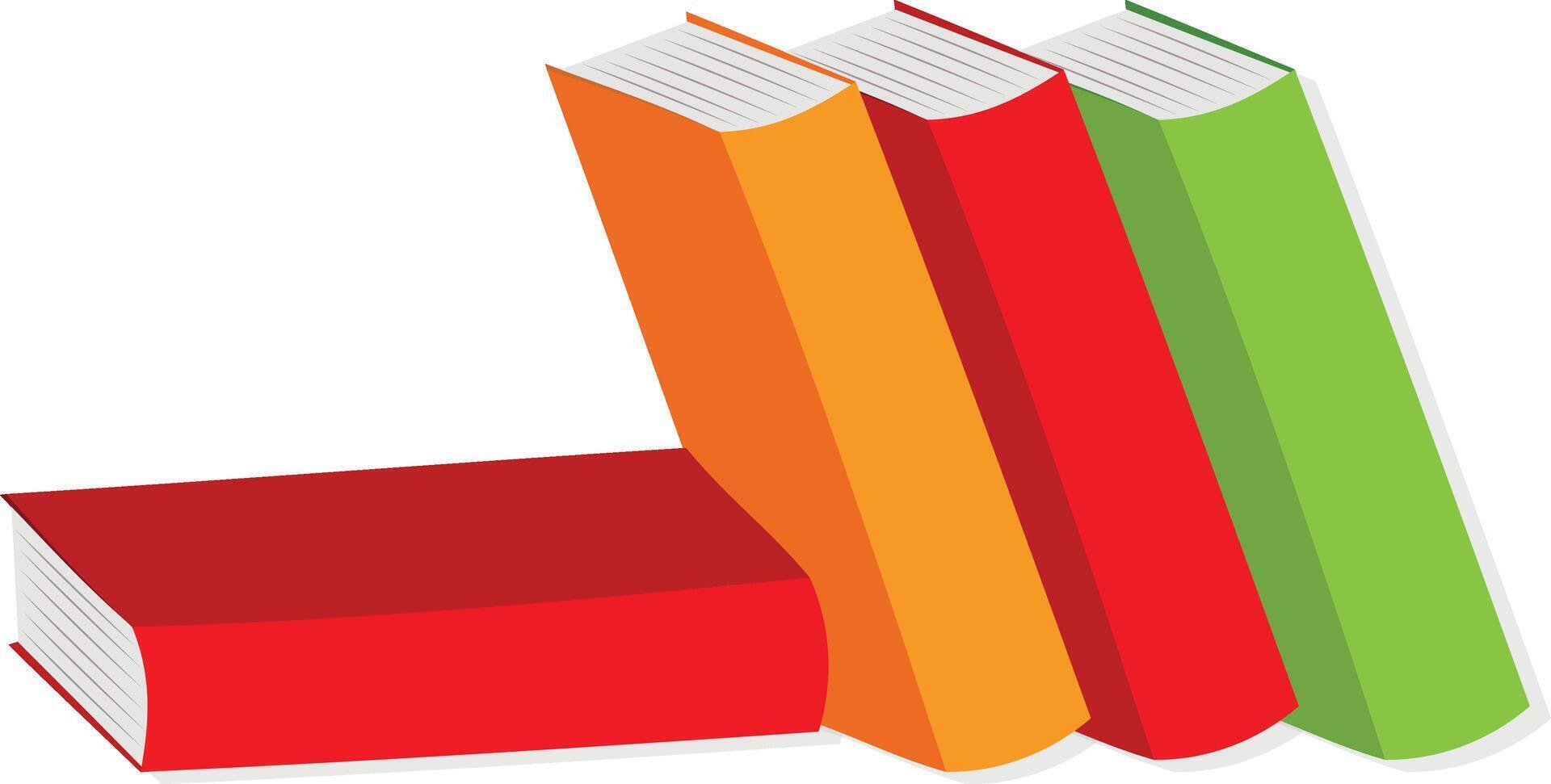 Books. Flat cartoon colorful illustrations of books.. vector