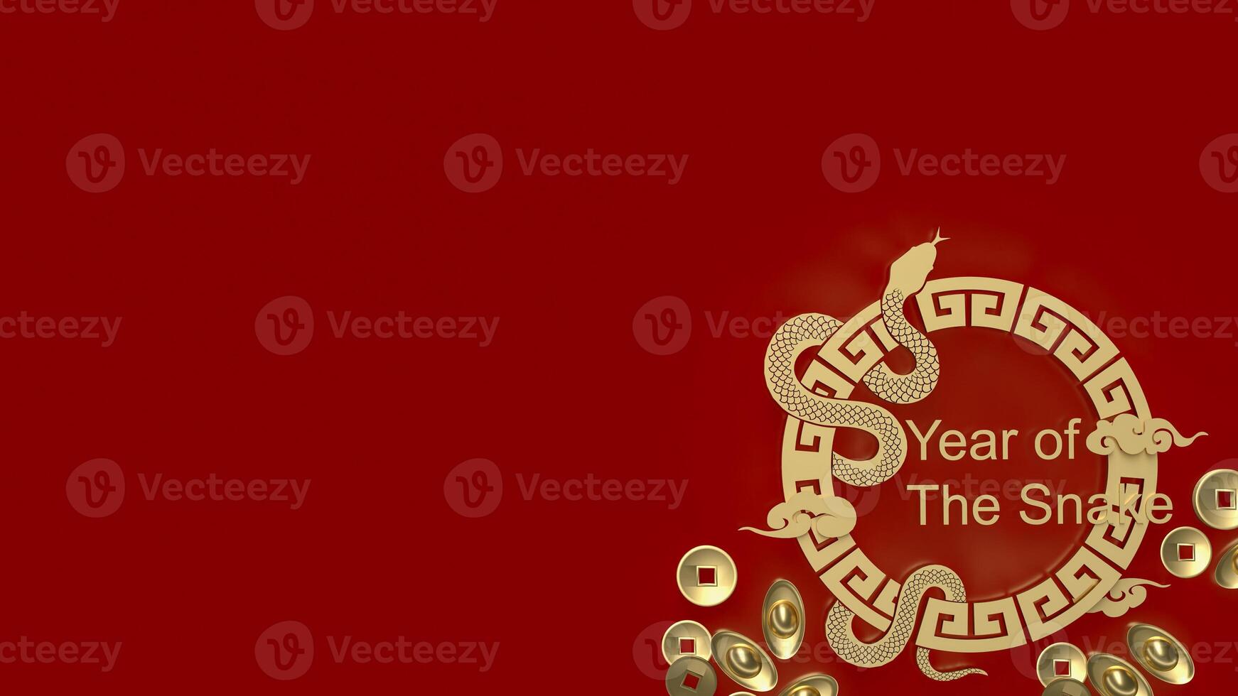 The year of snake for holiday concept 3d rendering. photo