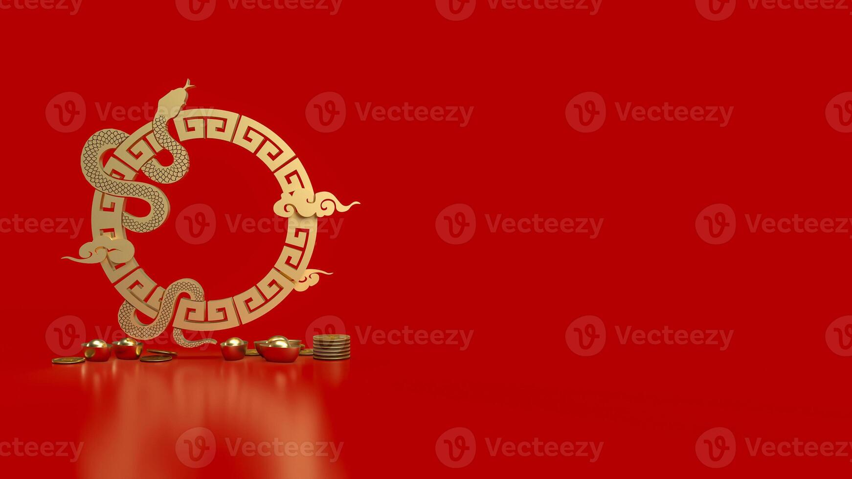 The year of snake for holiday concept 3d rendering. photo