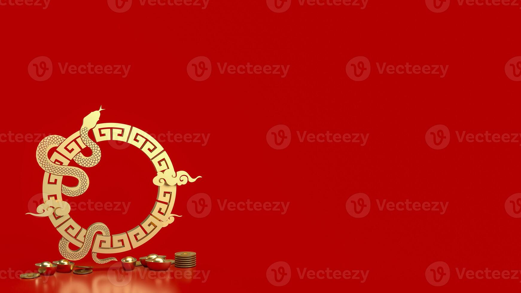 The year of snake for holiday concept 3d rendering. photo