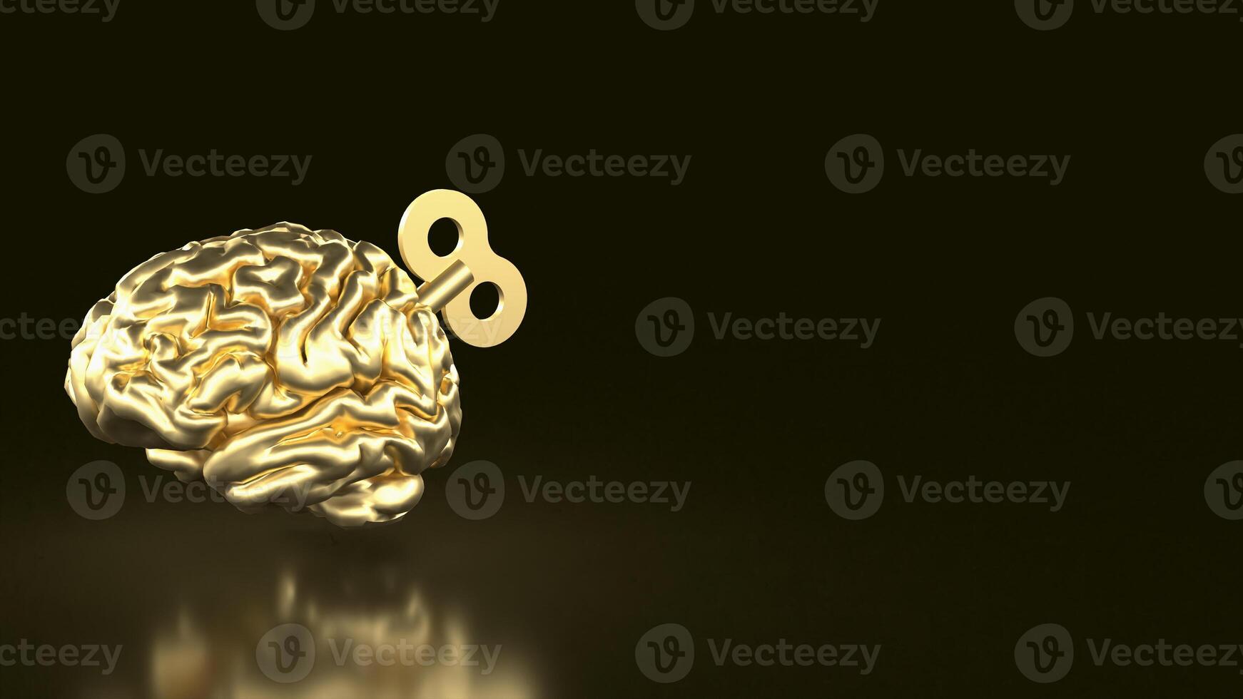 The Brain wind up for Business or medical concept 3d rendering. photo