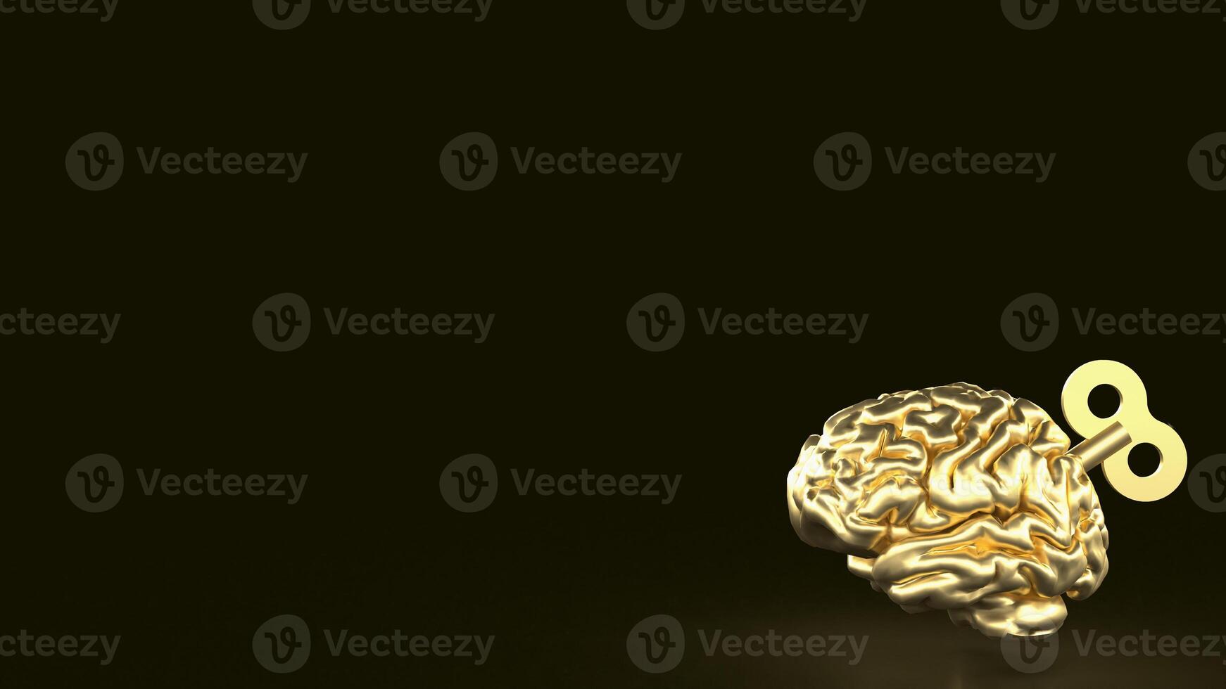 The Brain wind up for Business or medical concept 3d rendering. photo