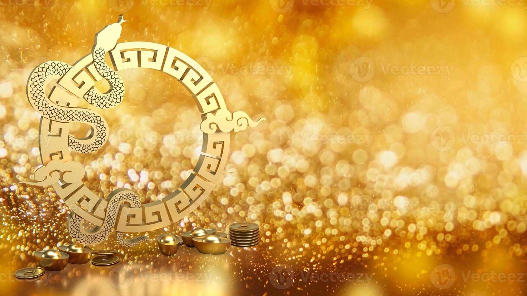 The year of snake for holiday concept 3d rendering. photo