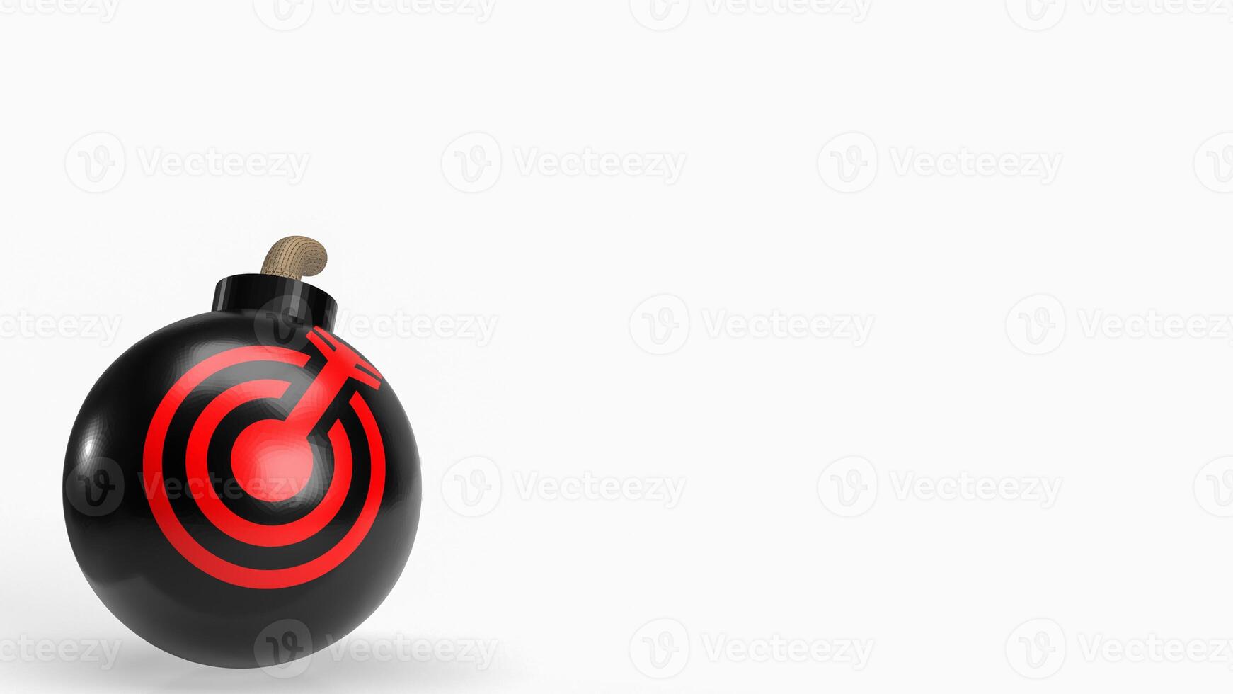 The Bomb and target icon for Business concept 3d rendering. photo