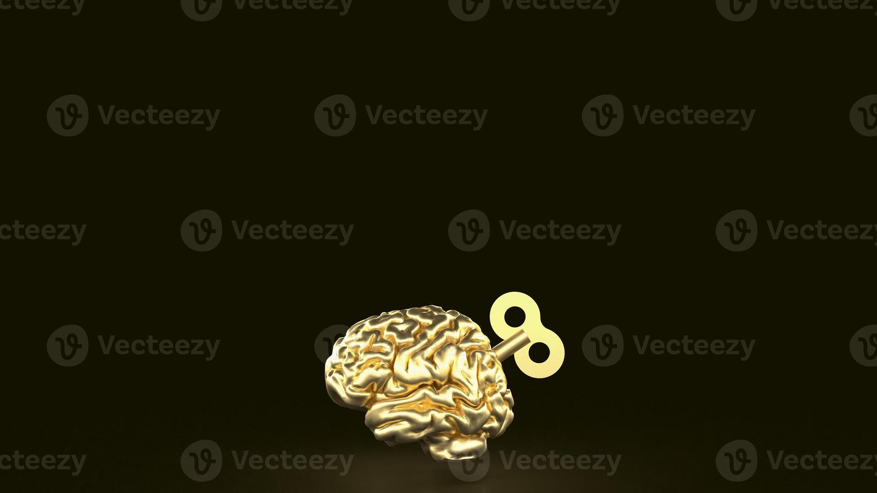 The Brain wind up for Business or medical concept 3d rendering. photo