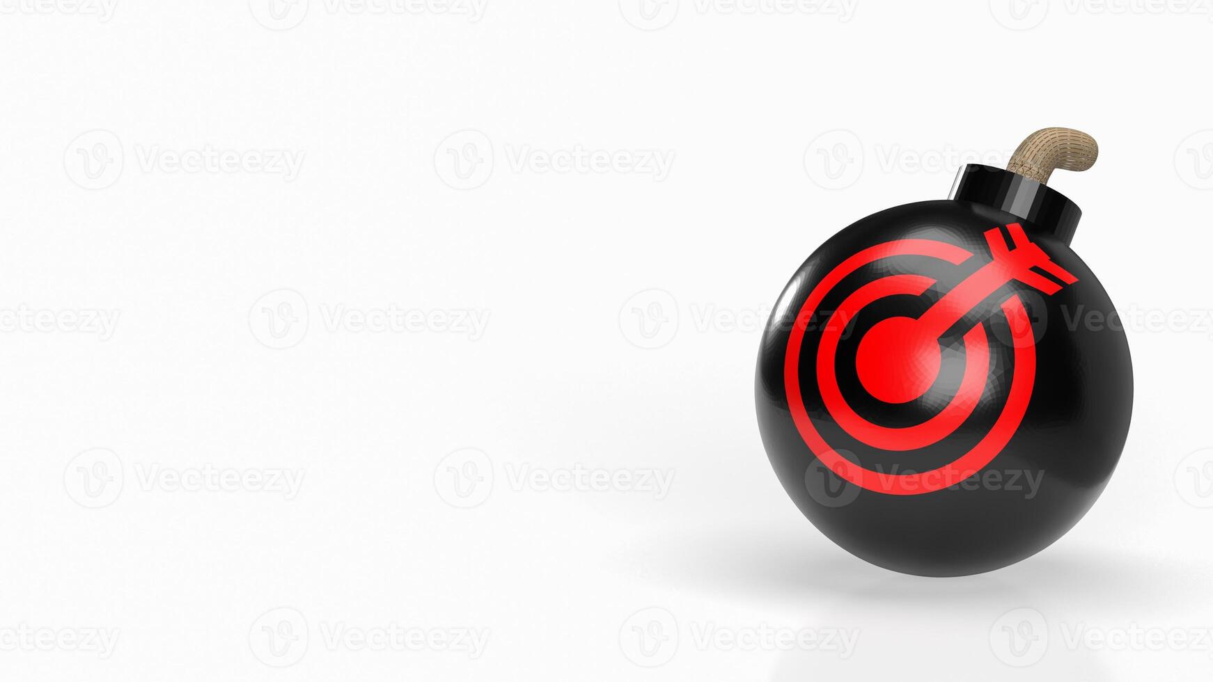 The Bomb and target icon for Business concept 3d rendering. photo