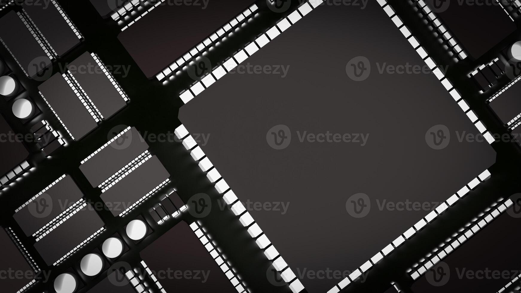 The Ic and pcb Board for technology or it concept 3d rendering. photo