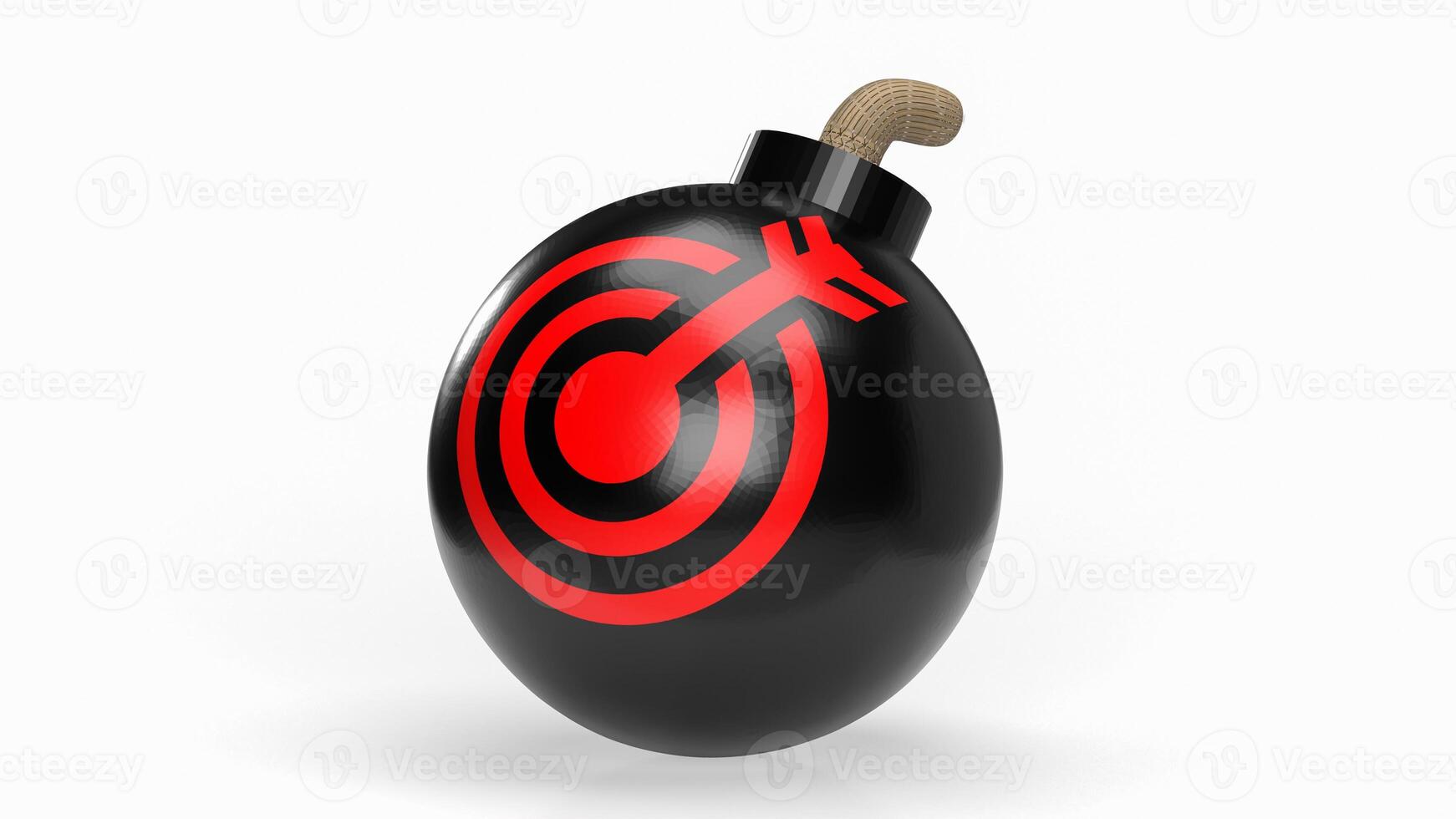 The Bomb and target icon for Business concept 3d rendering. photo