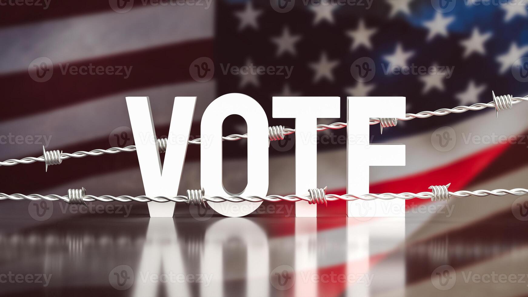 The image for Voting in the United States 3d rendering. photo