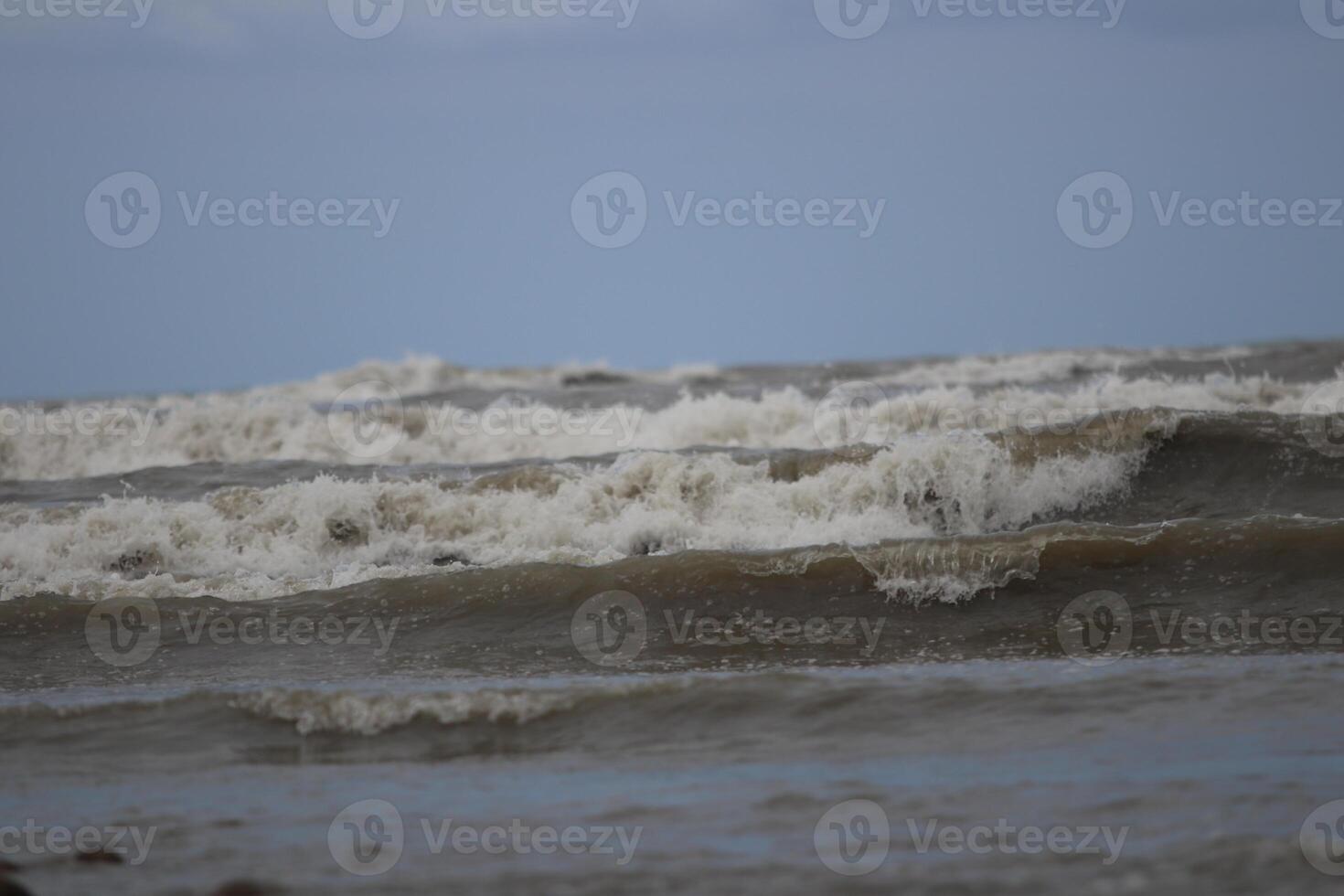 Beautiful and calm waves of the sea photo