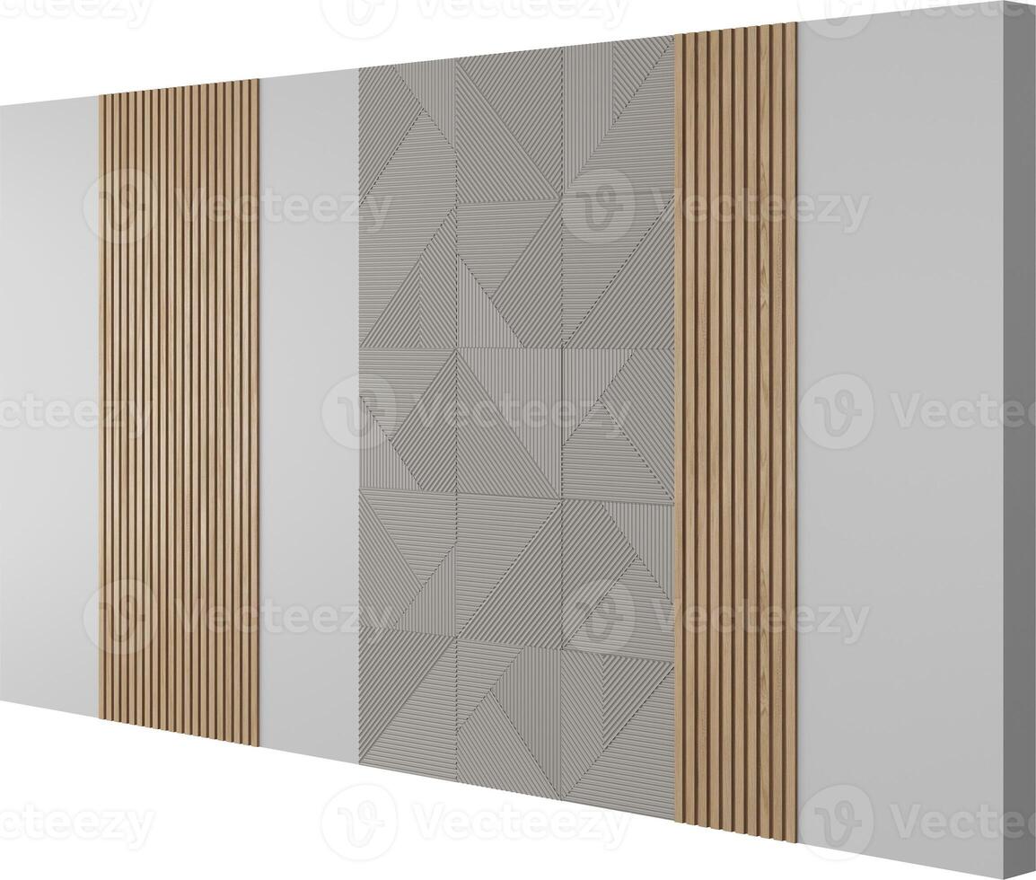 3D rendering of modern wall panel , Combination of linear and geometric designs photo