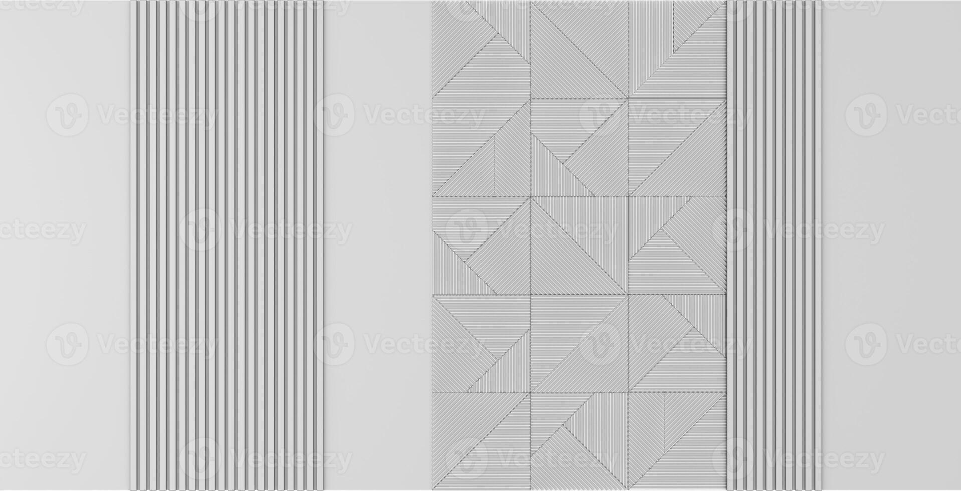 3D rendering of modern wall panel , Combination of linear and geometric designs photo