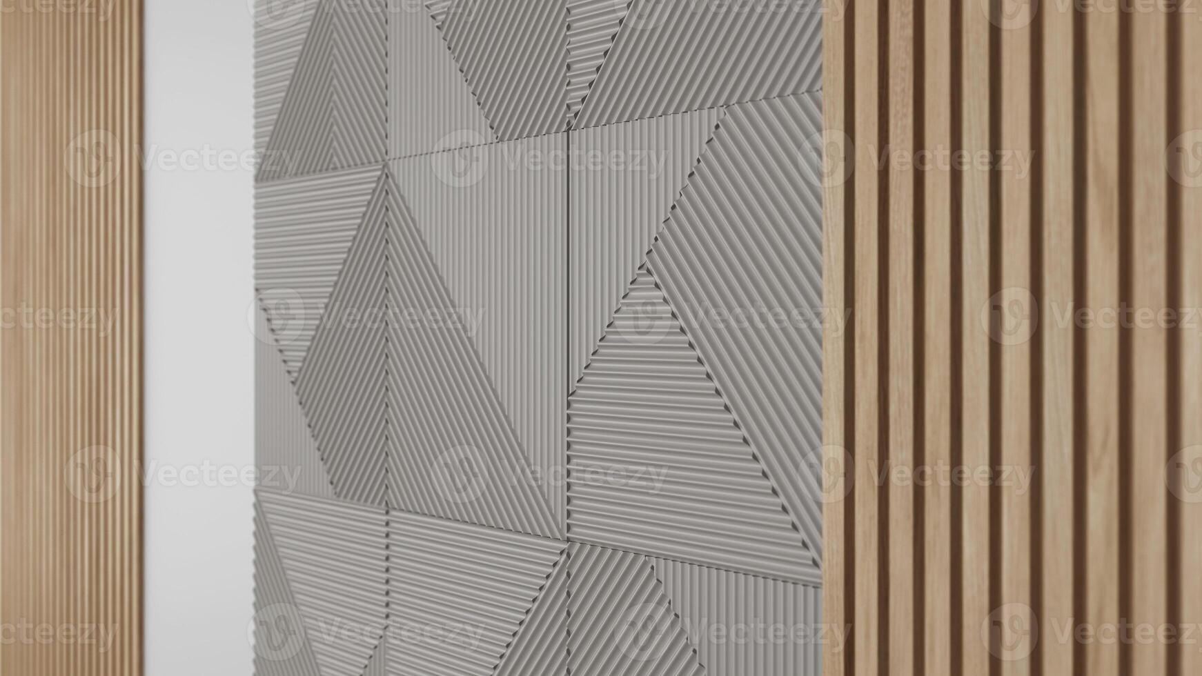 3D rendering of modern wall panel , Combination of linear and geometric designs photo