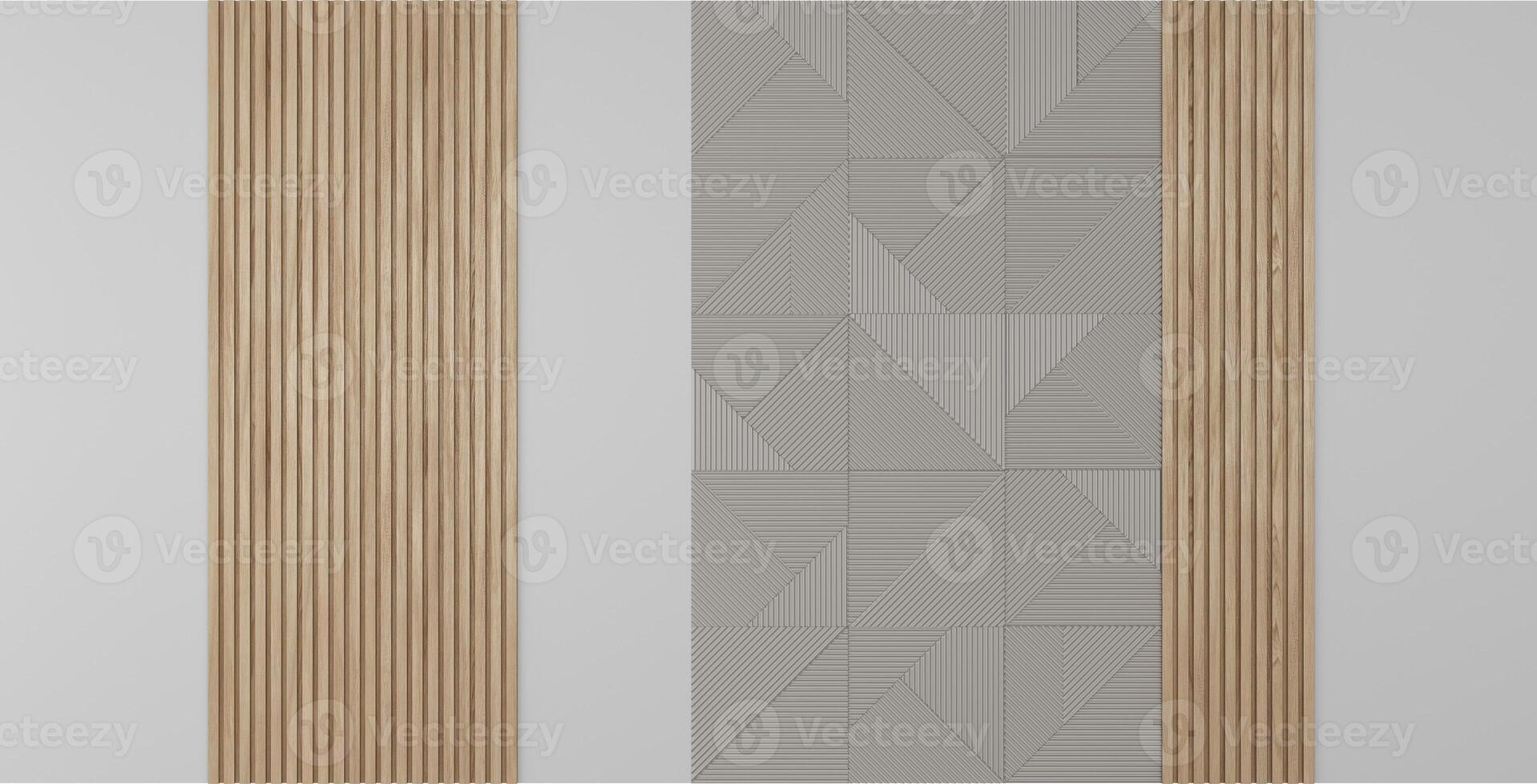 3D rendering of modern wall panel , Combination of linear and geometric designs photo