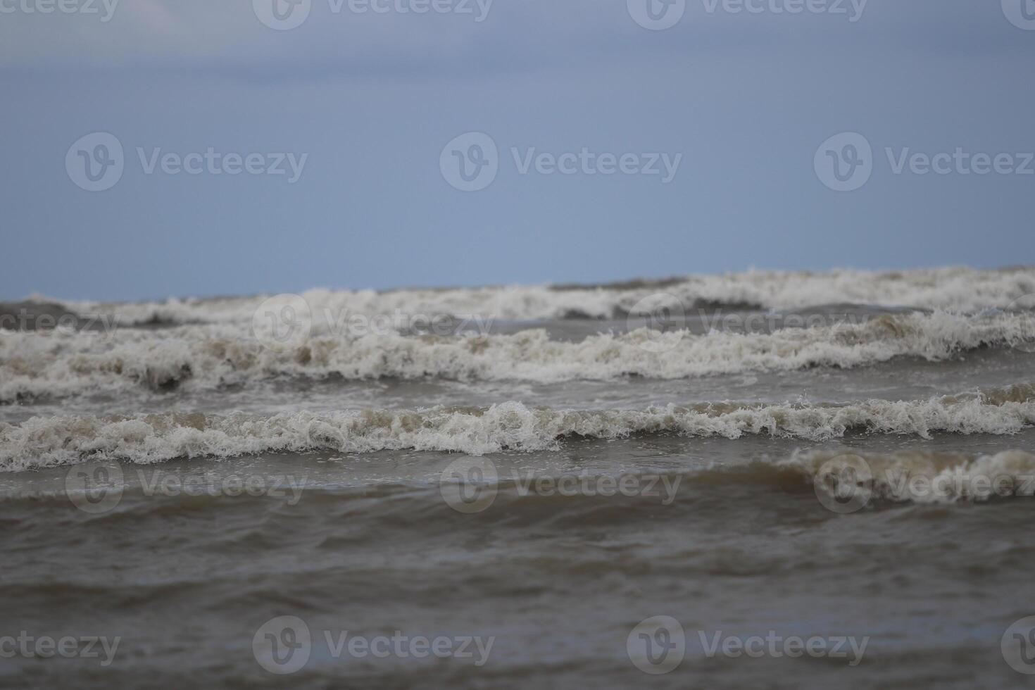 Beautiful and calm waves of the sea photo
