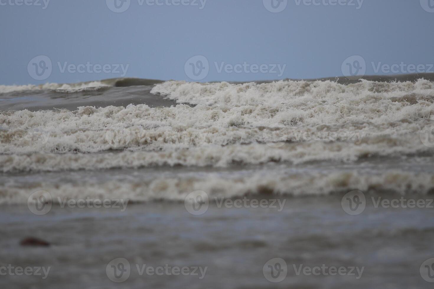 Beautiful and calm waves of the sea photo